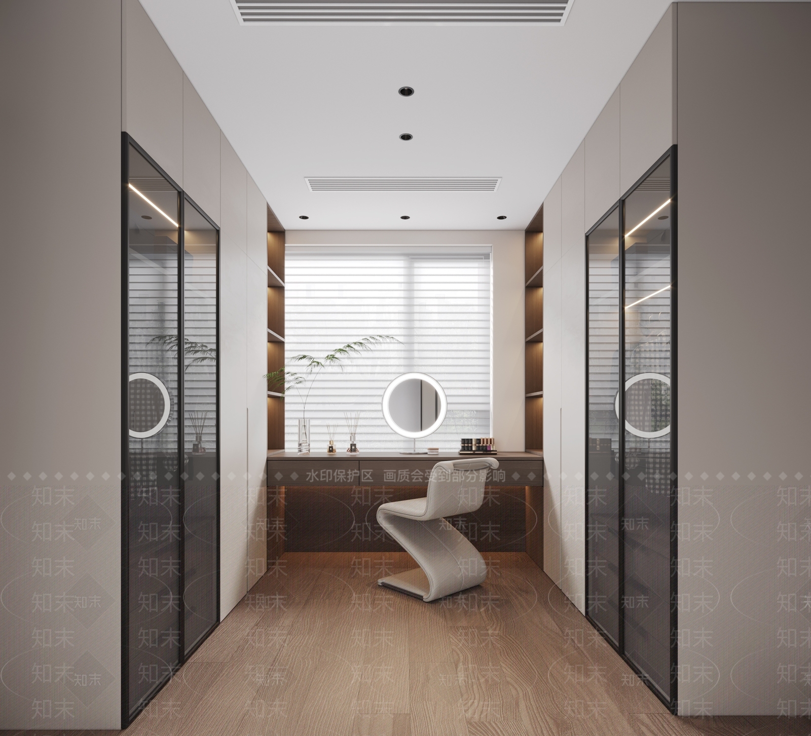 现代衣帽间3D模型下载【ID:1191629501】