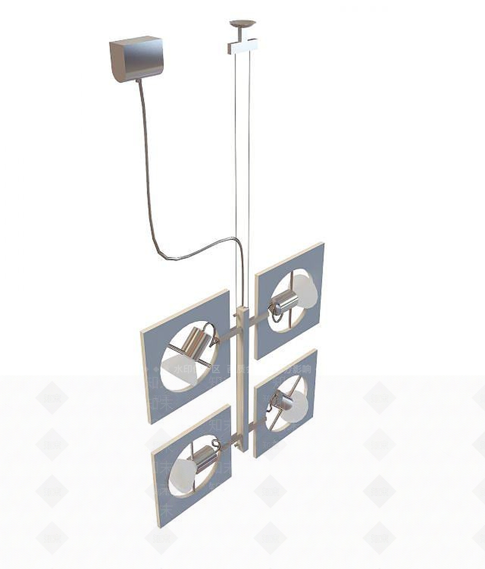 现代工艺射灯3D模型下载【ID:1191633140】