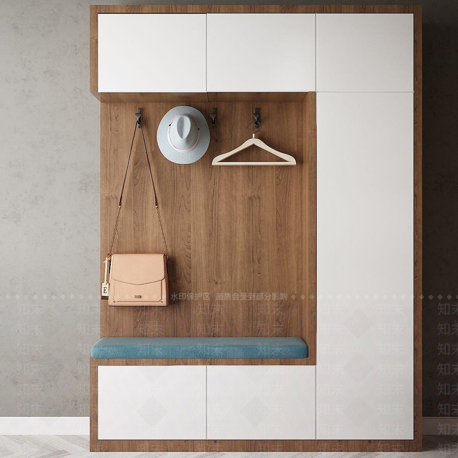 现代家具门厅鞋柜3D模型下载【ID:1191634131】