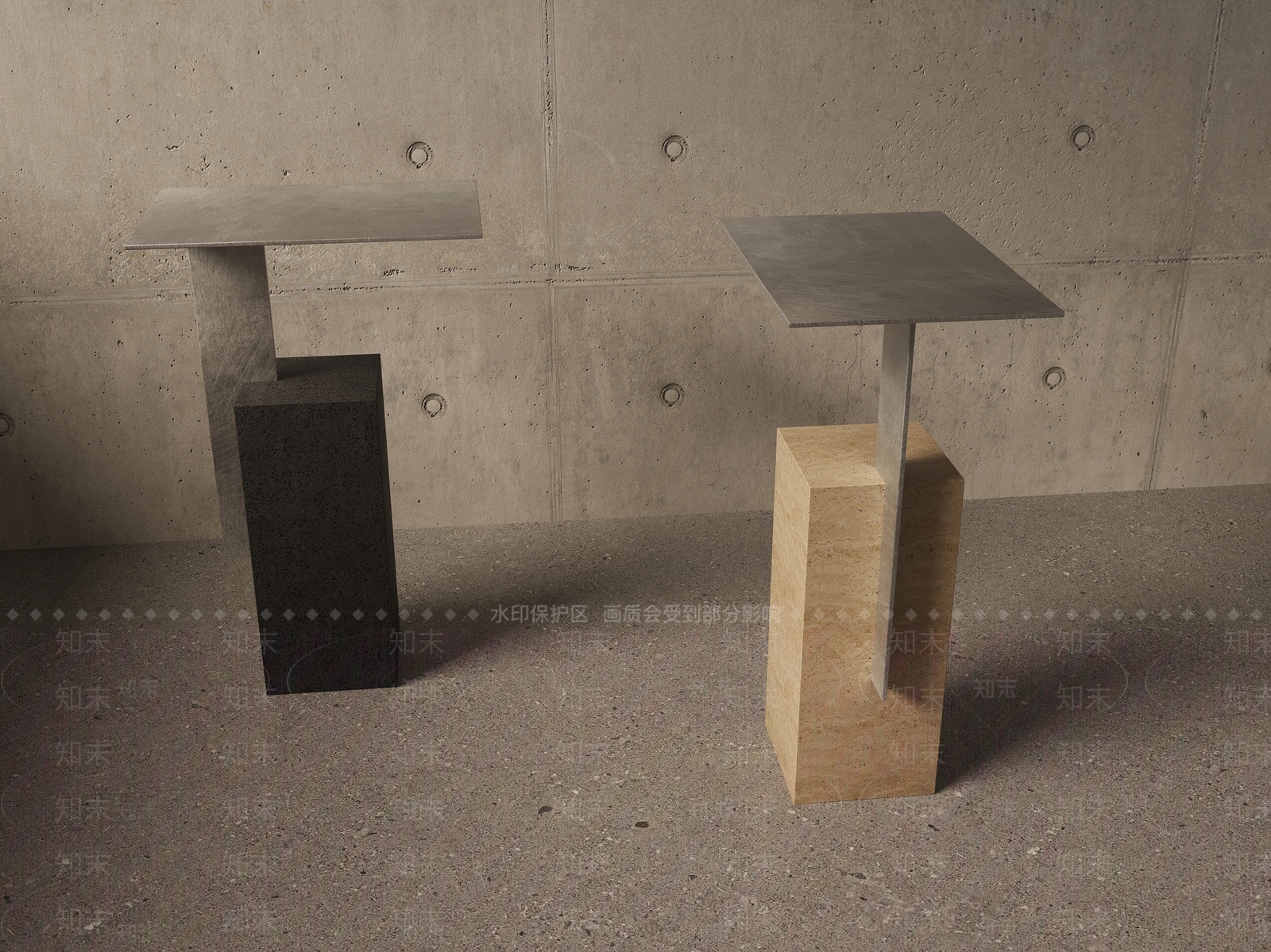 现代简约边几3D模型下载【ID:1191636043】