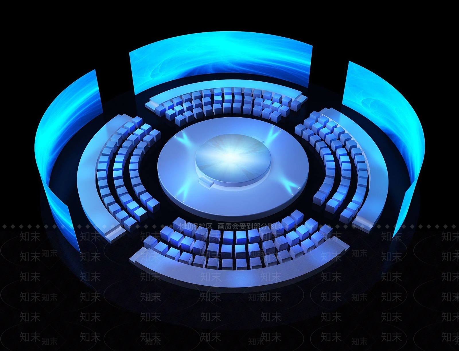 现代某科技公司环形发布会3D模型下载【ID:1191635922】