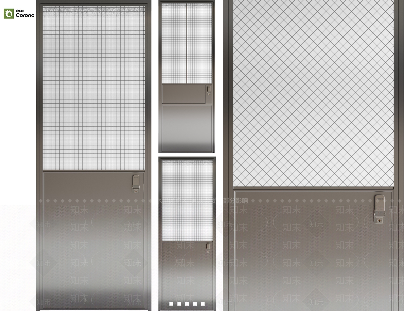 复古工业单开门3D模型下载【ID:1191637397】