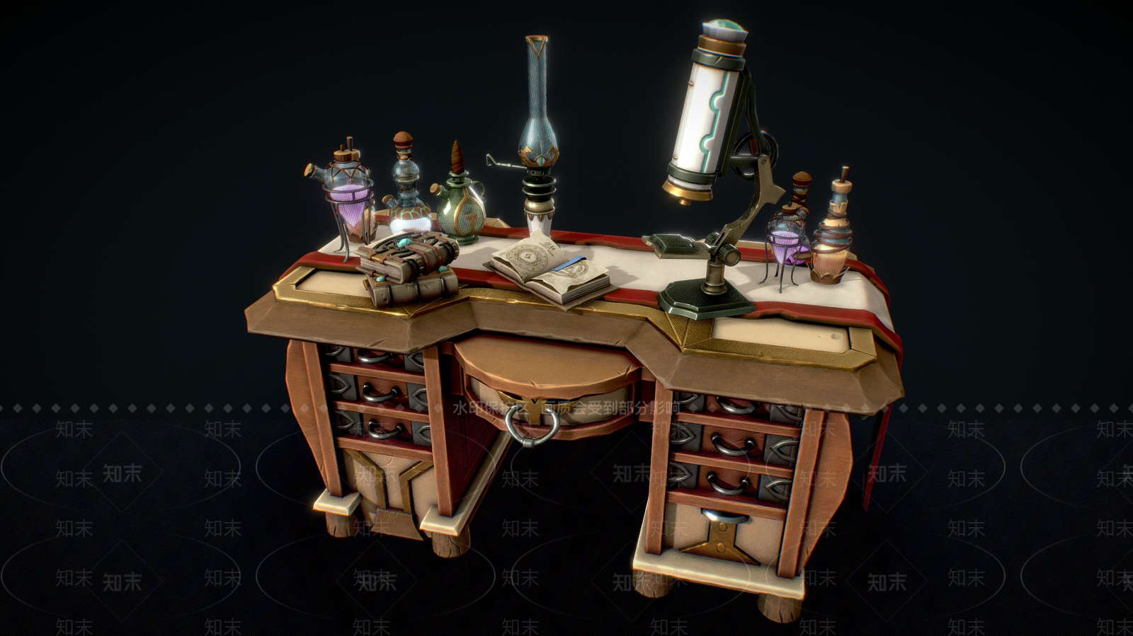 现代办公桌椅3D模型下载【ID:1191637865】