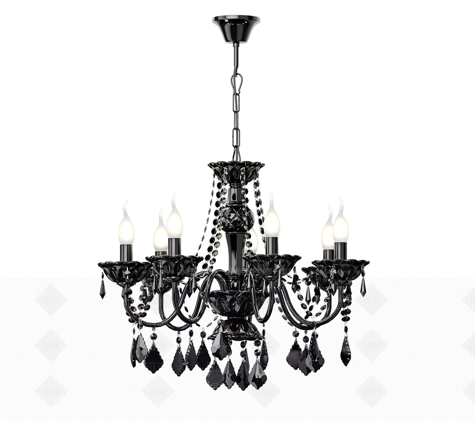 欧式美式吊灯3D模型下载【ID:1191638450】