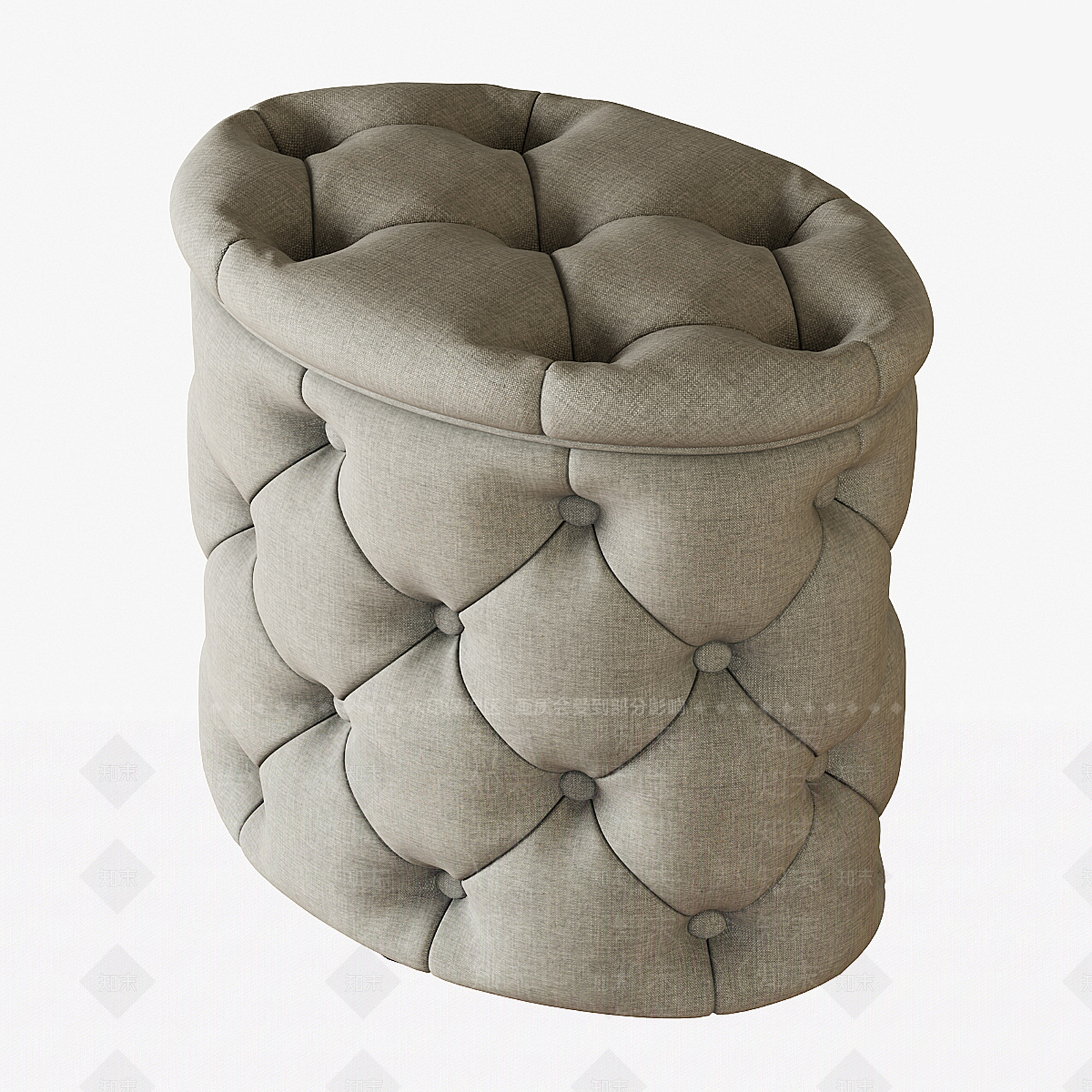 美式欧式沙发凳3D模型下载【ID:1191644027】
