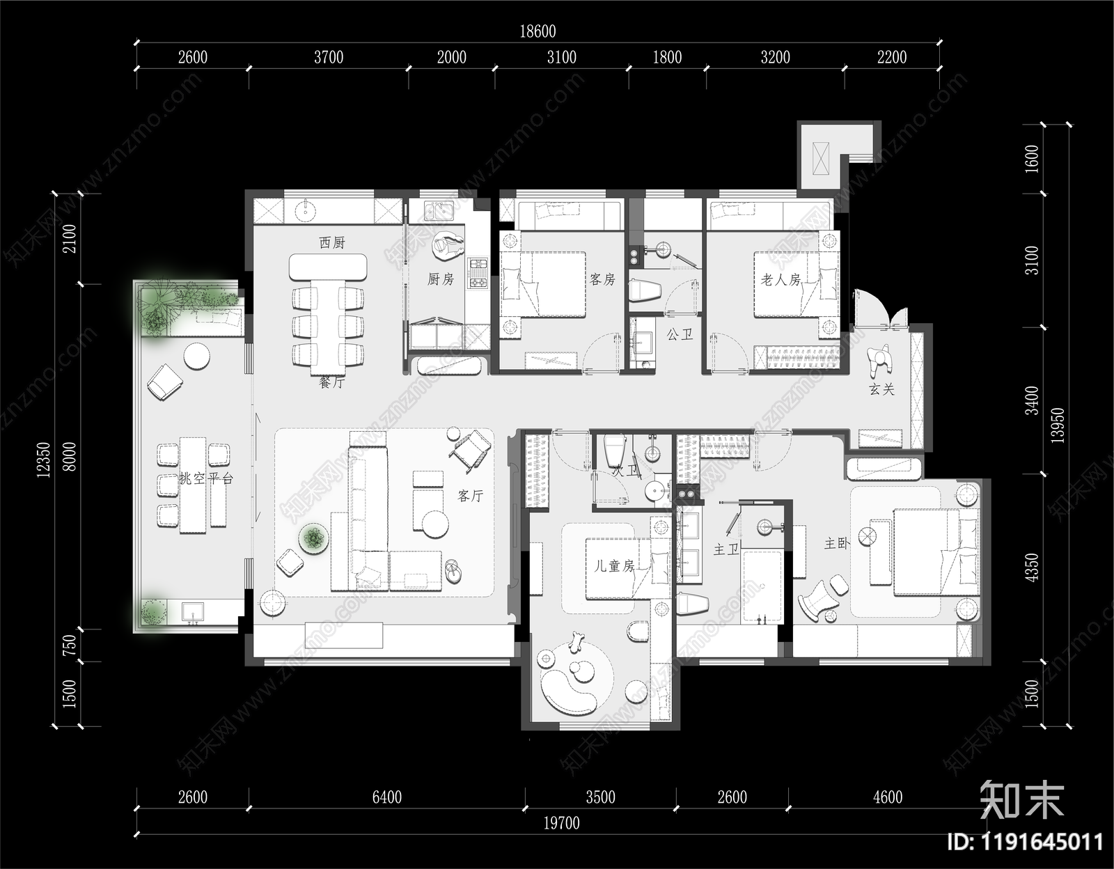 大平层施工图下载【ID:1191645011】