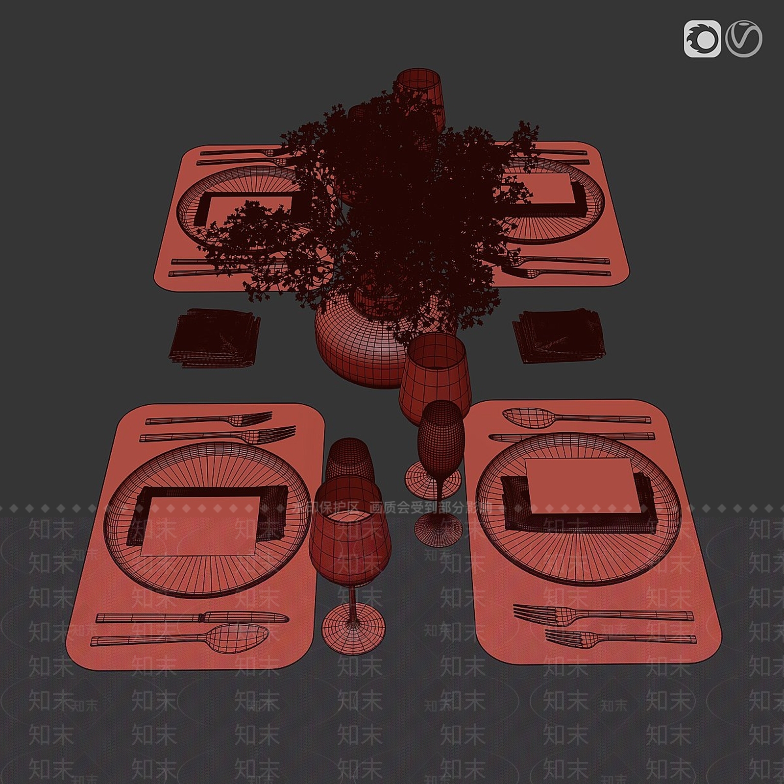 餐具3D模型下载【ID:1191646535】