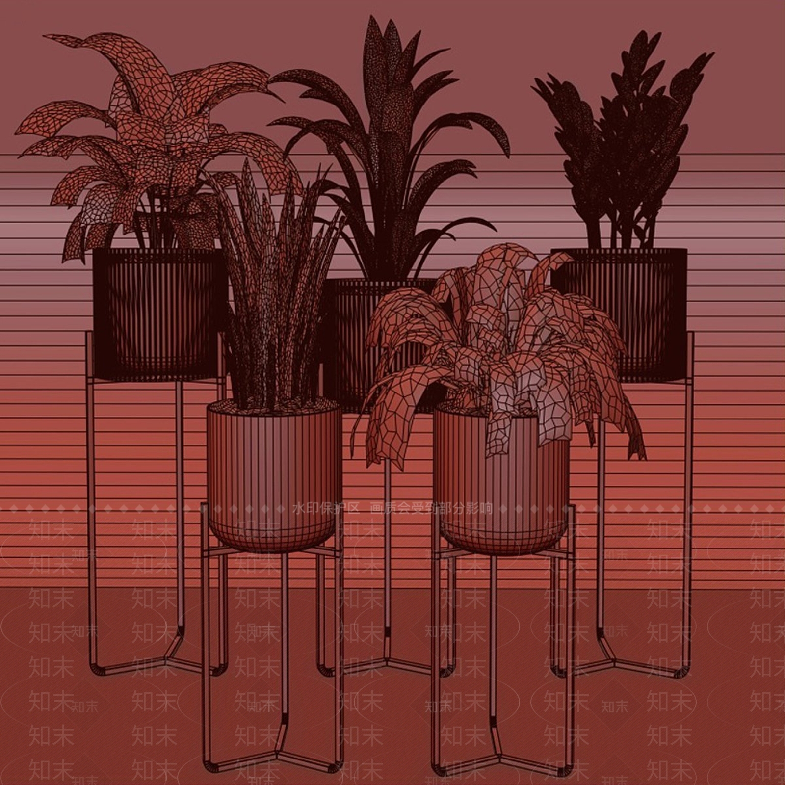 盆栽3D模型下载【ID:1191646678】