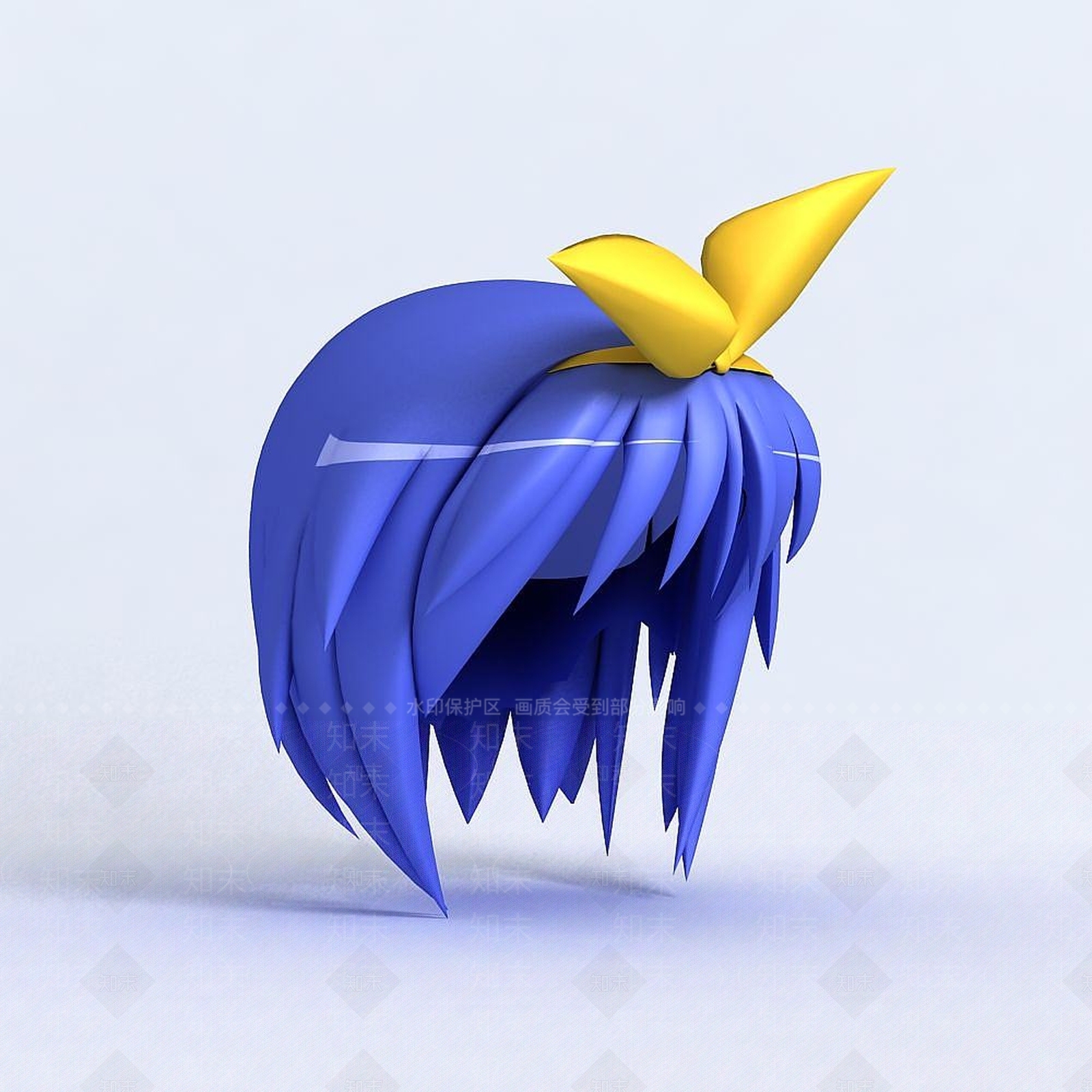 现代CG女生人物头发3D模型下载【ID:1191649590】