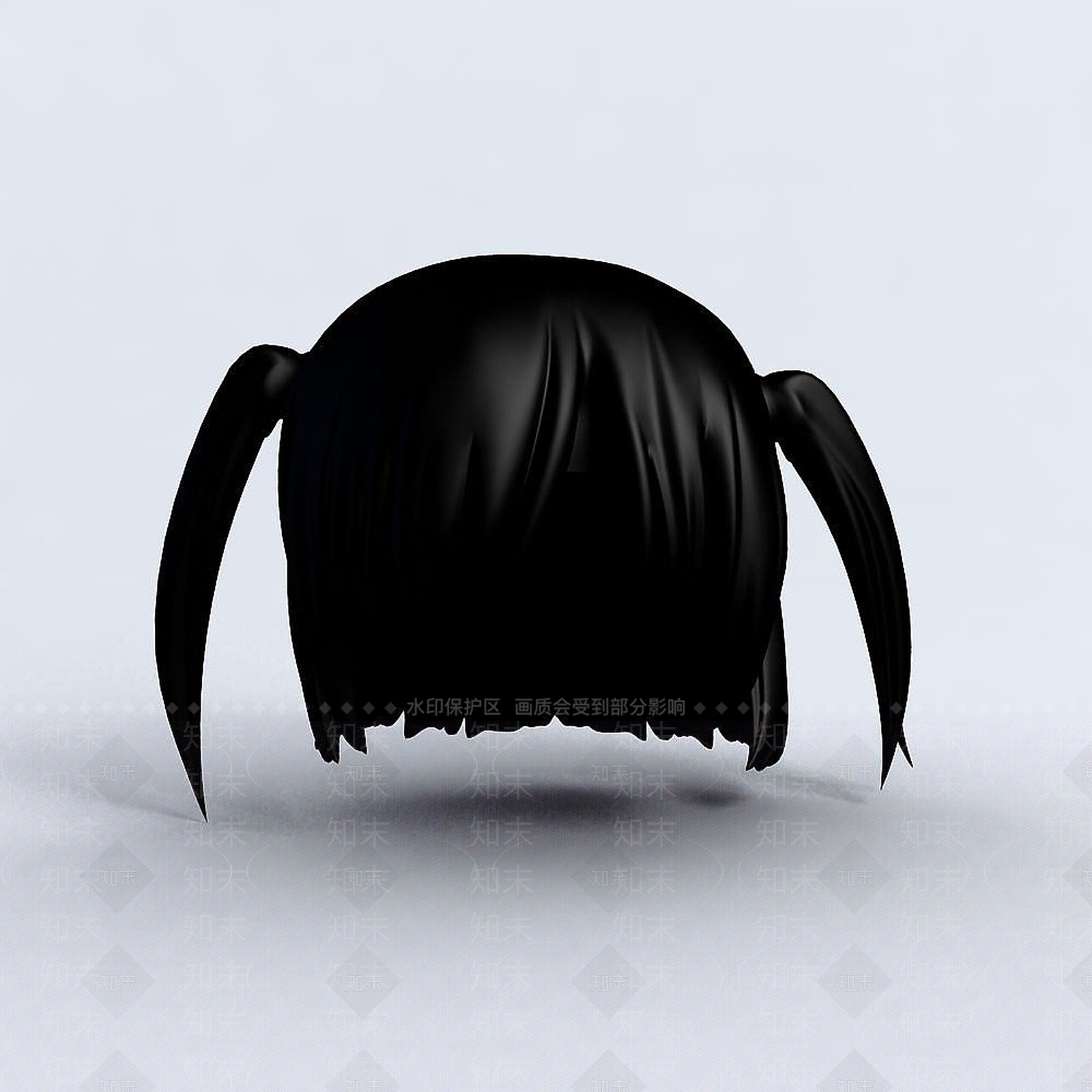 现代CG女生人物头发3D模型下载【ID:1191649614】