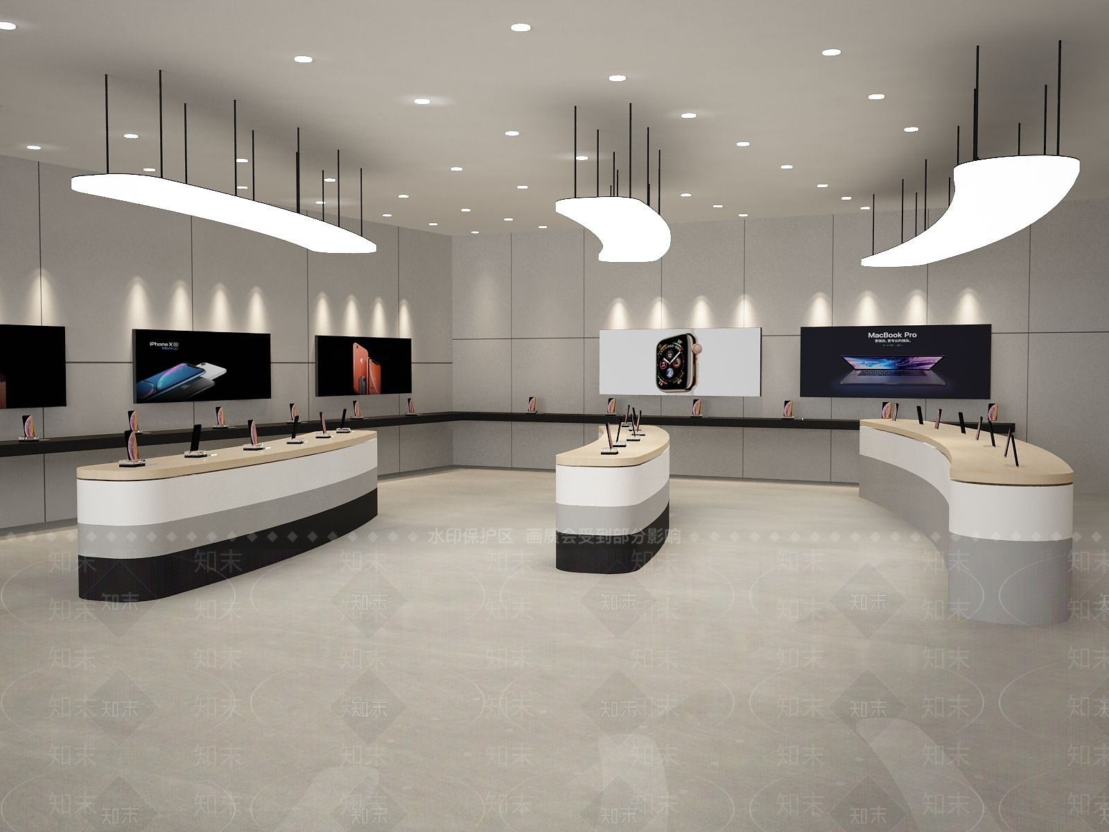 现代产品旗舰店展厅3D模型下载【ID:1191650843】