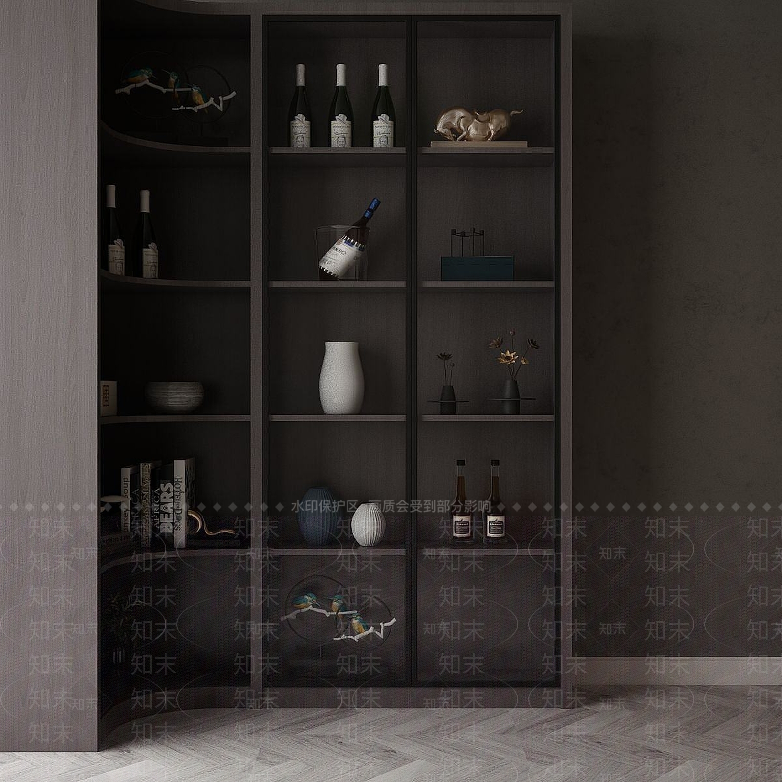 现代装饰架3D模型下载【ID:1191653353】