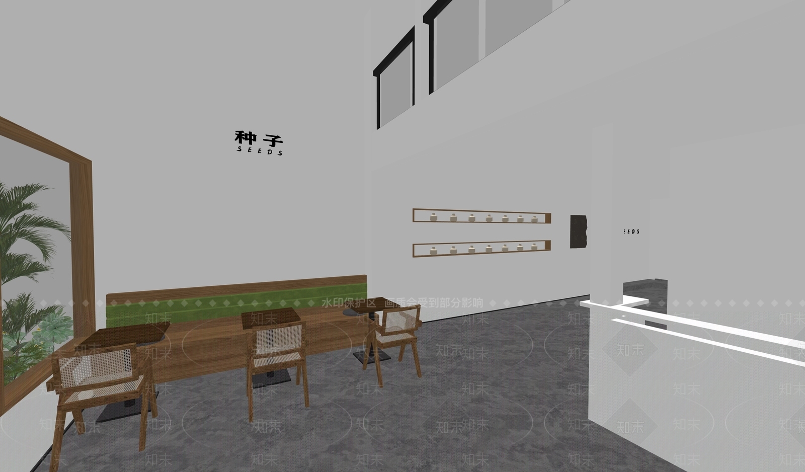 现代简约西餐厅SU模型下载【ID:1191654264】