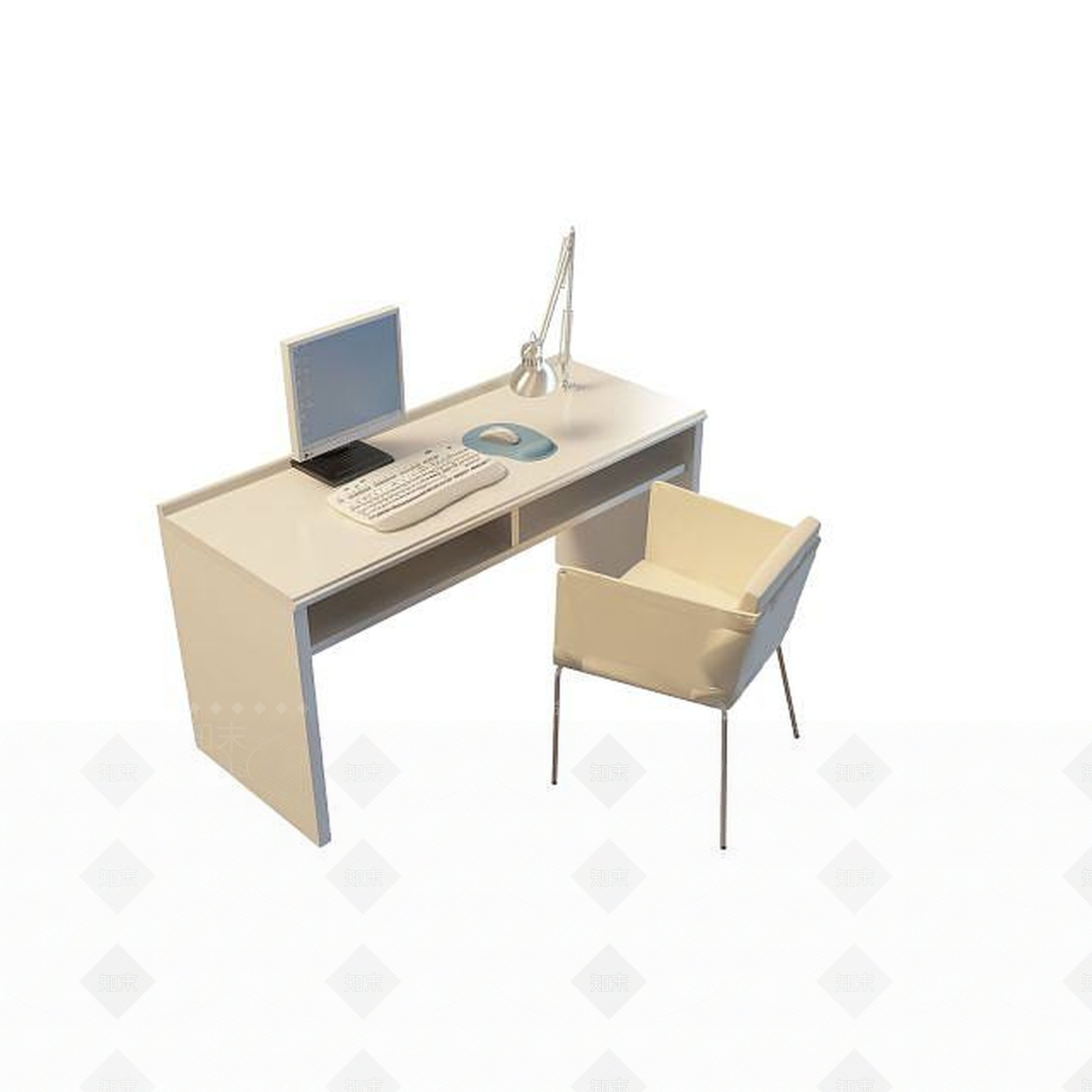 现代书桌3D模型下载【ID:1191654865】