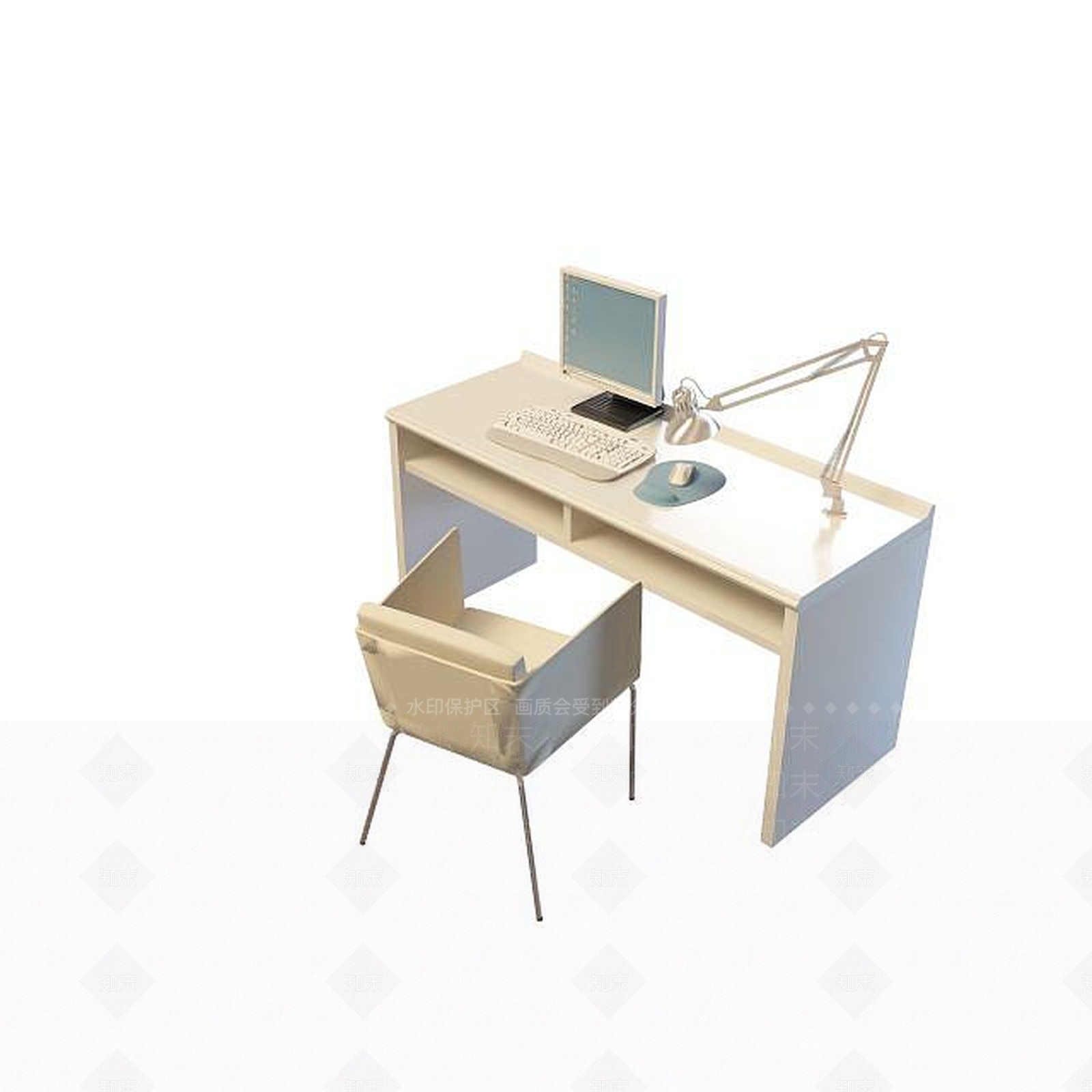 现代书桌3D模型下载【ID:1191654865】