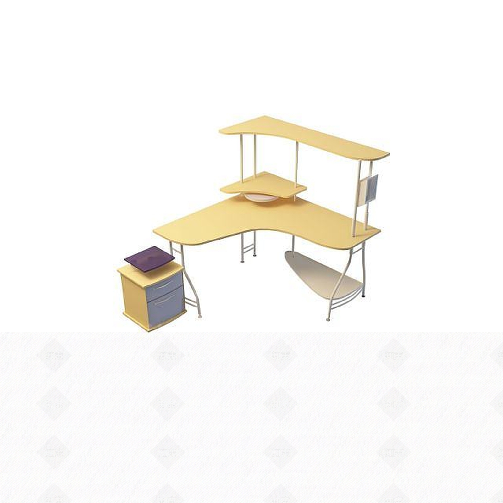 现代书桌3D模型下载【ID:1199367325】