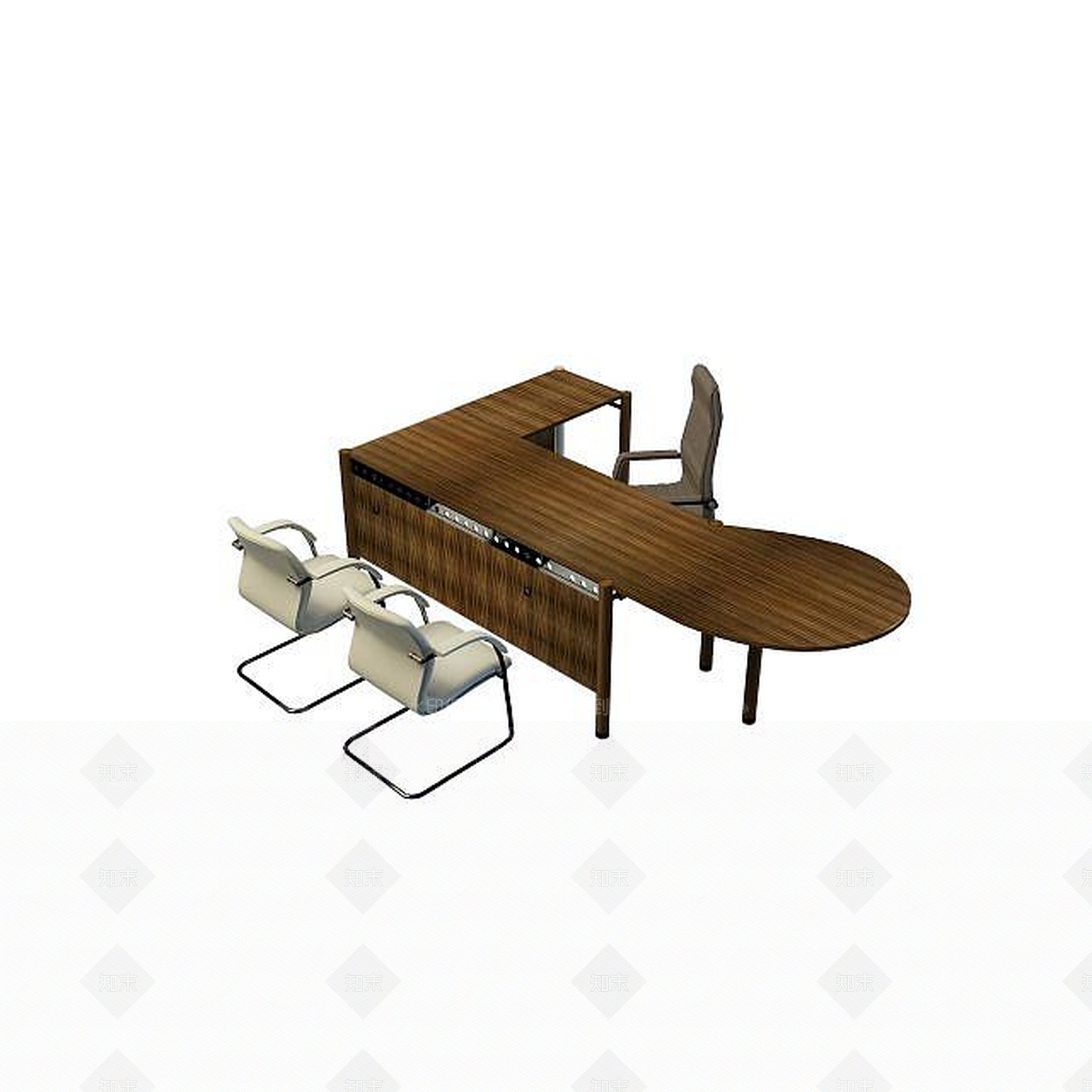 现代书桌3D模型下载【ID:1191655367】