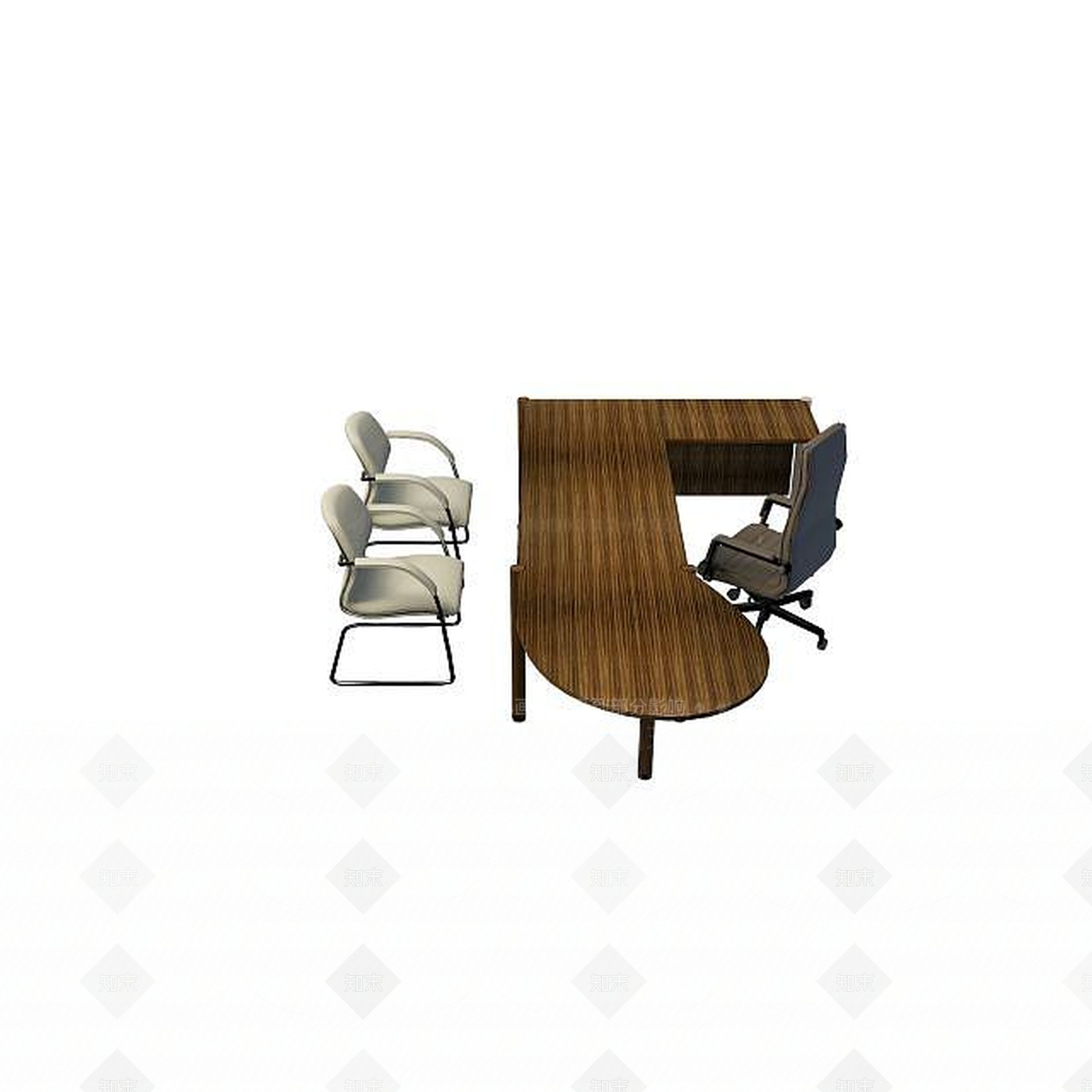 现代书桌3D模型下载【ID:1191655367】