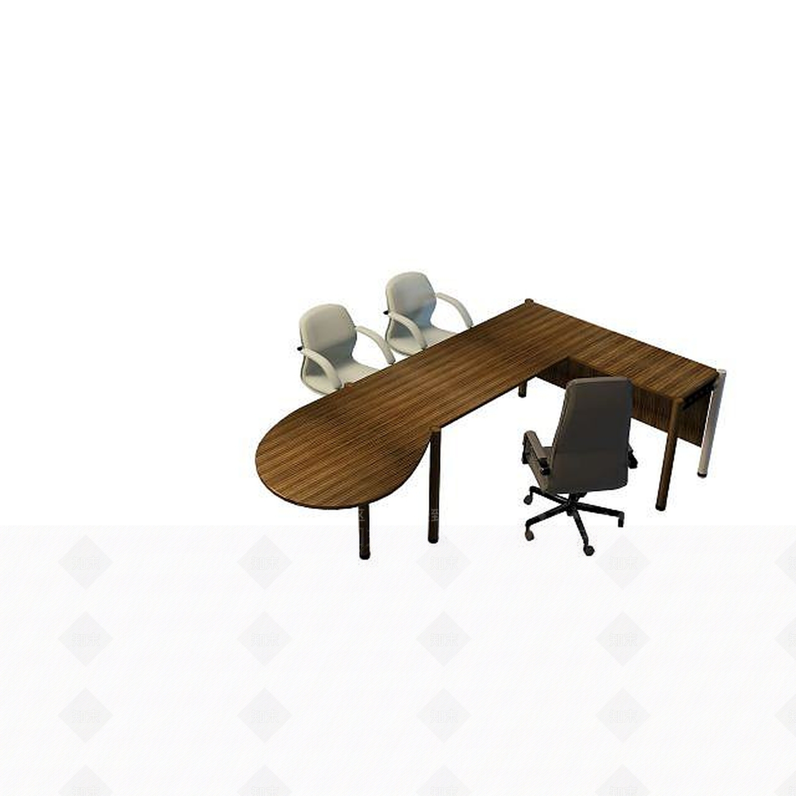 现代书桌3D模型下载【ID:1191655367】