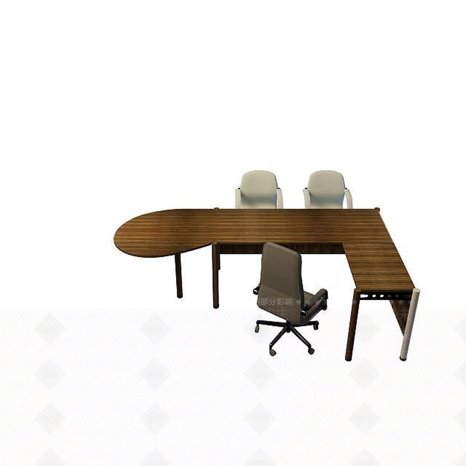 现代书桌3D模型下载【ID:1191655367】