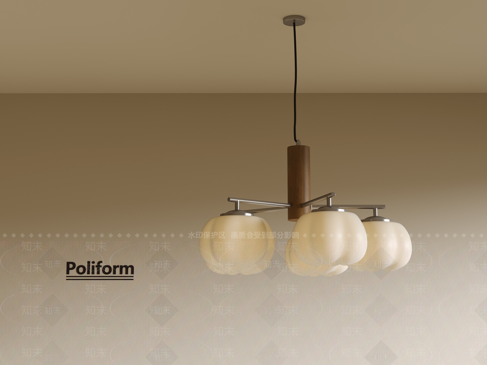 中古卧室吊灯3D模型下载【ID:1191656223】