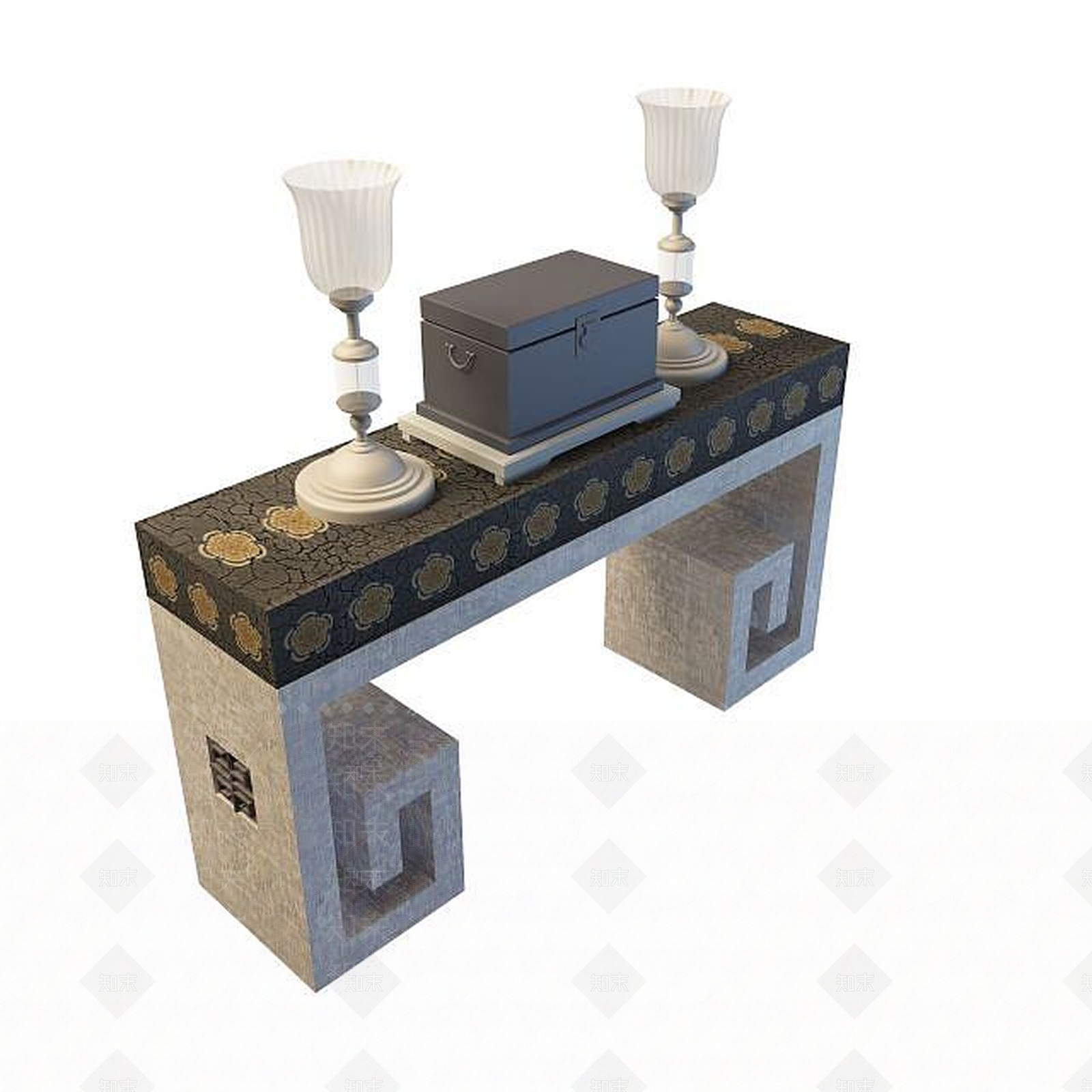 现代书桌3D模型下载【ID:1191655674】