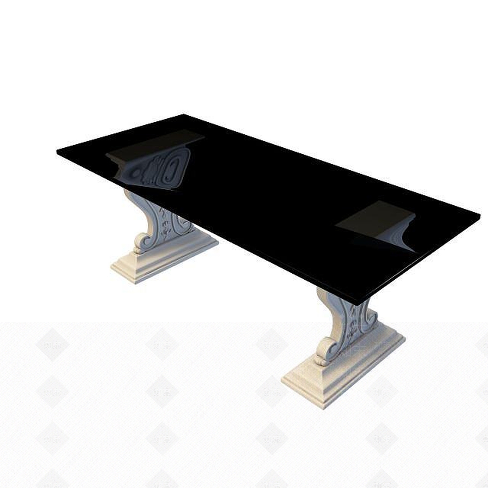现代书桌3D模型下载【ID:1199362437】