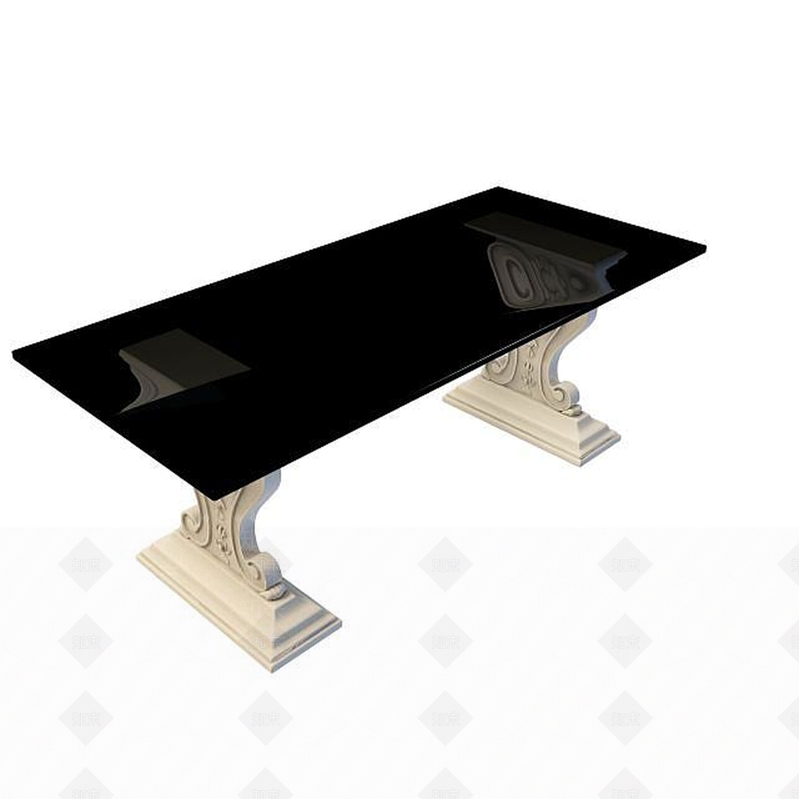 现代书桌3D模型下载【ID:1199362437】