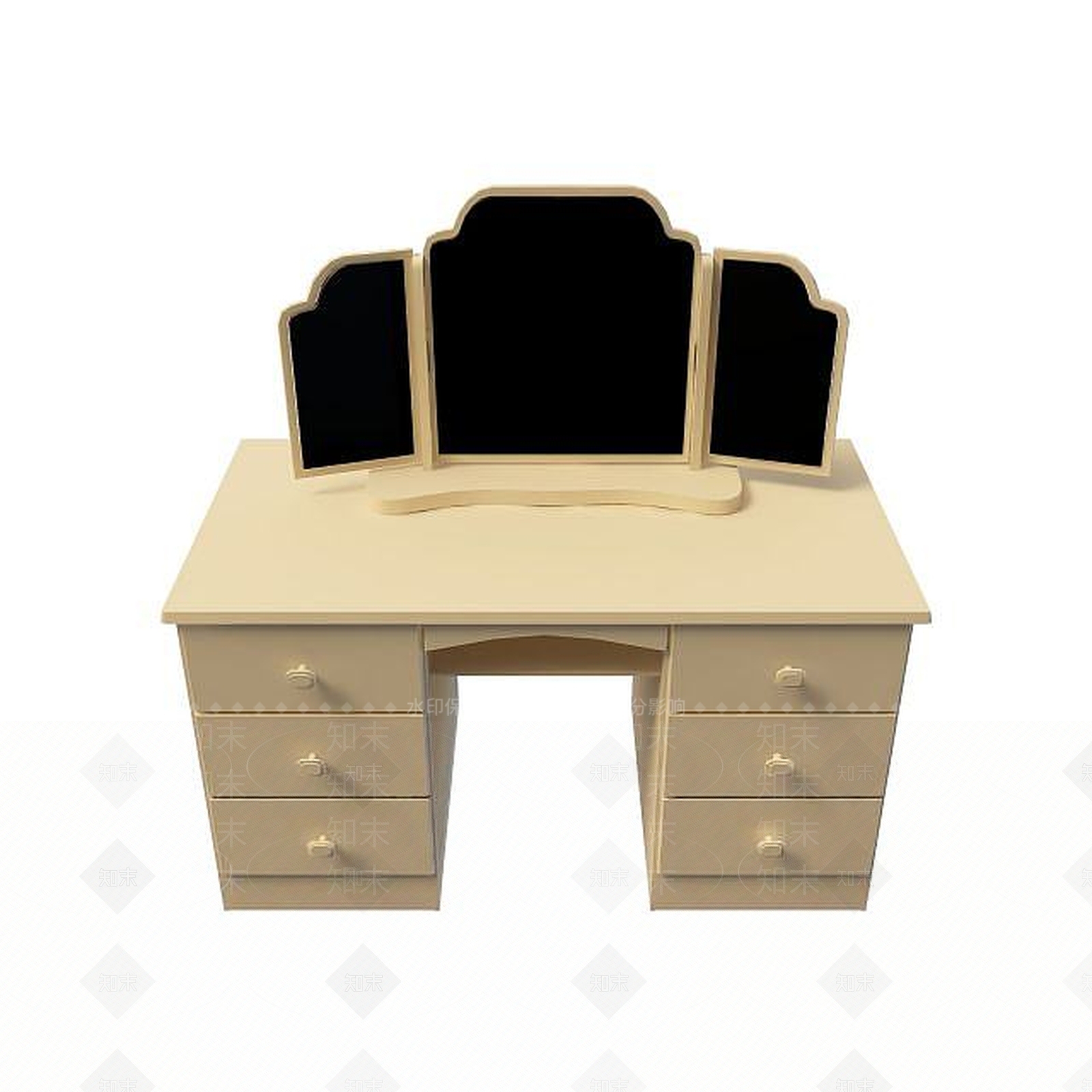 现代书桌3D模型下载【ID:1199366825】