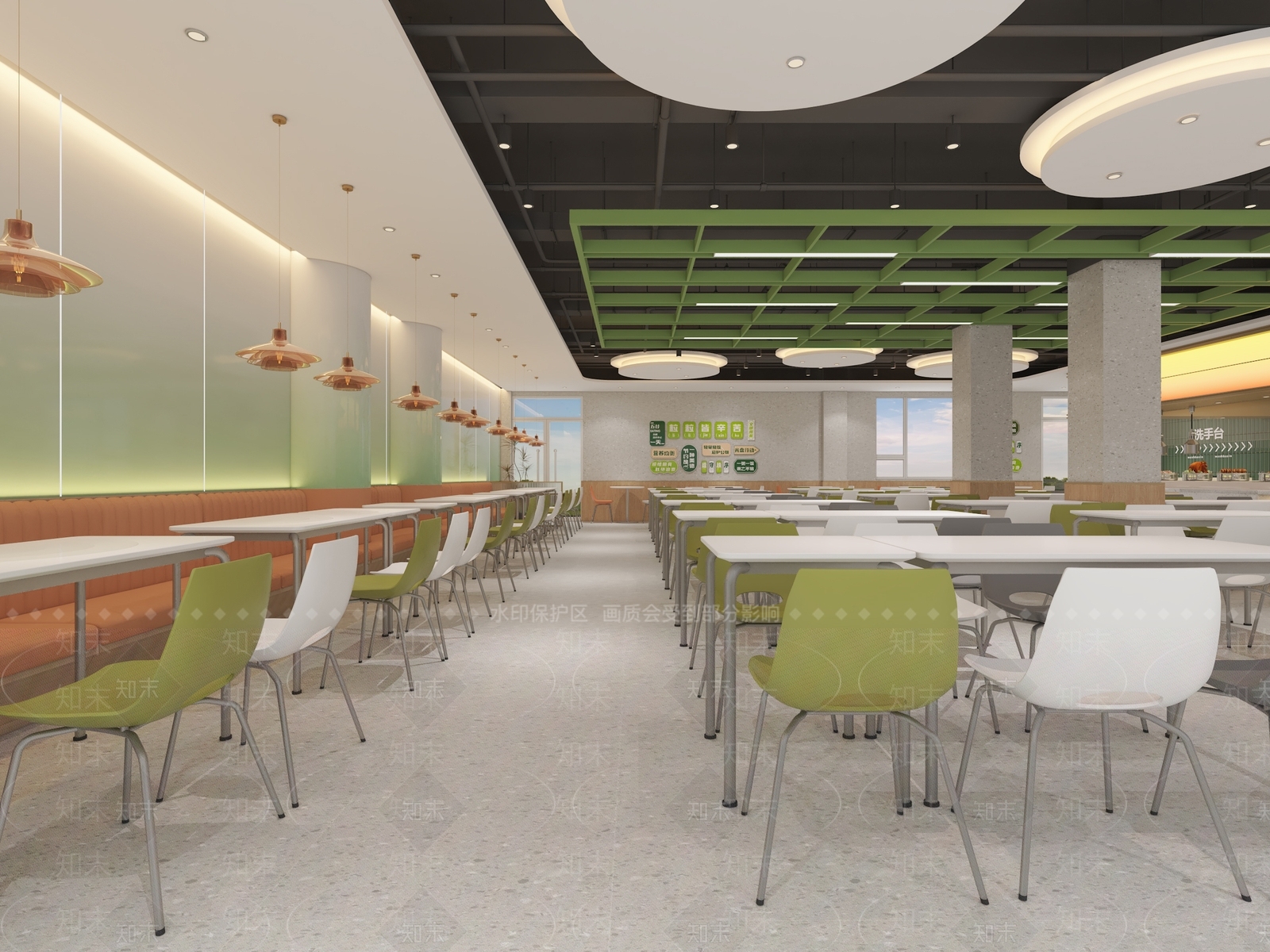 现代食堂3D模型下载【ID:1191659006】