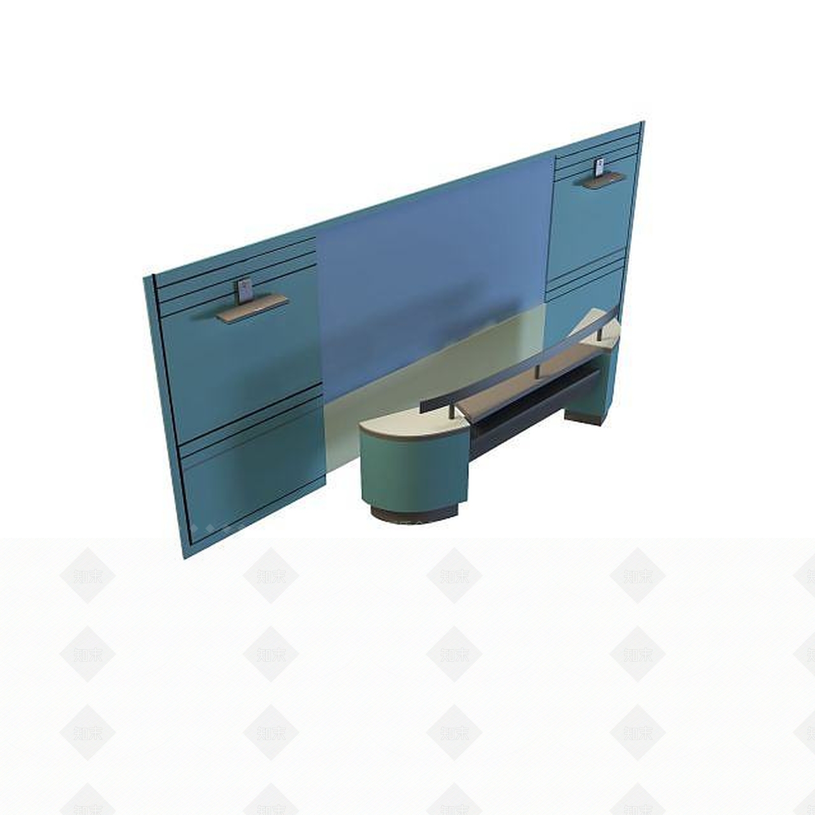 现代书桌3D模型下载【ID:1199362266】