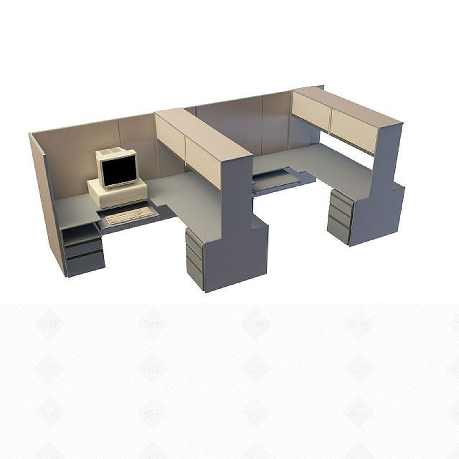现代书桌3D模型下载【ID:1199366741】