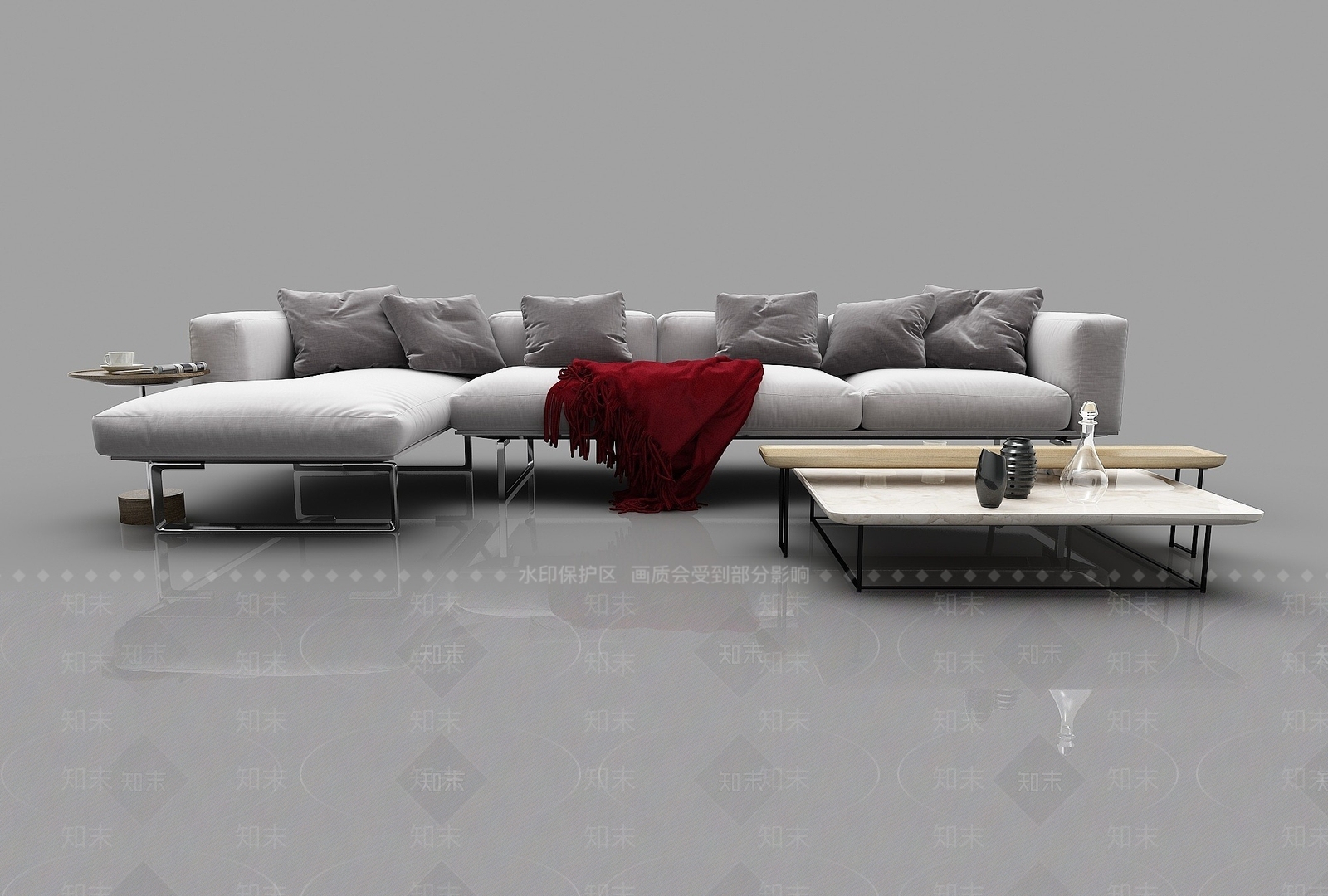 现代双人沙发3D模型下载【ID:1191659592】