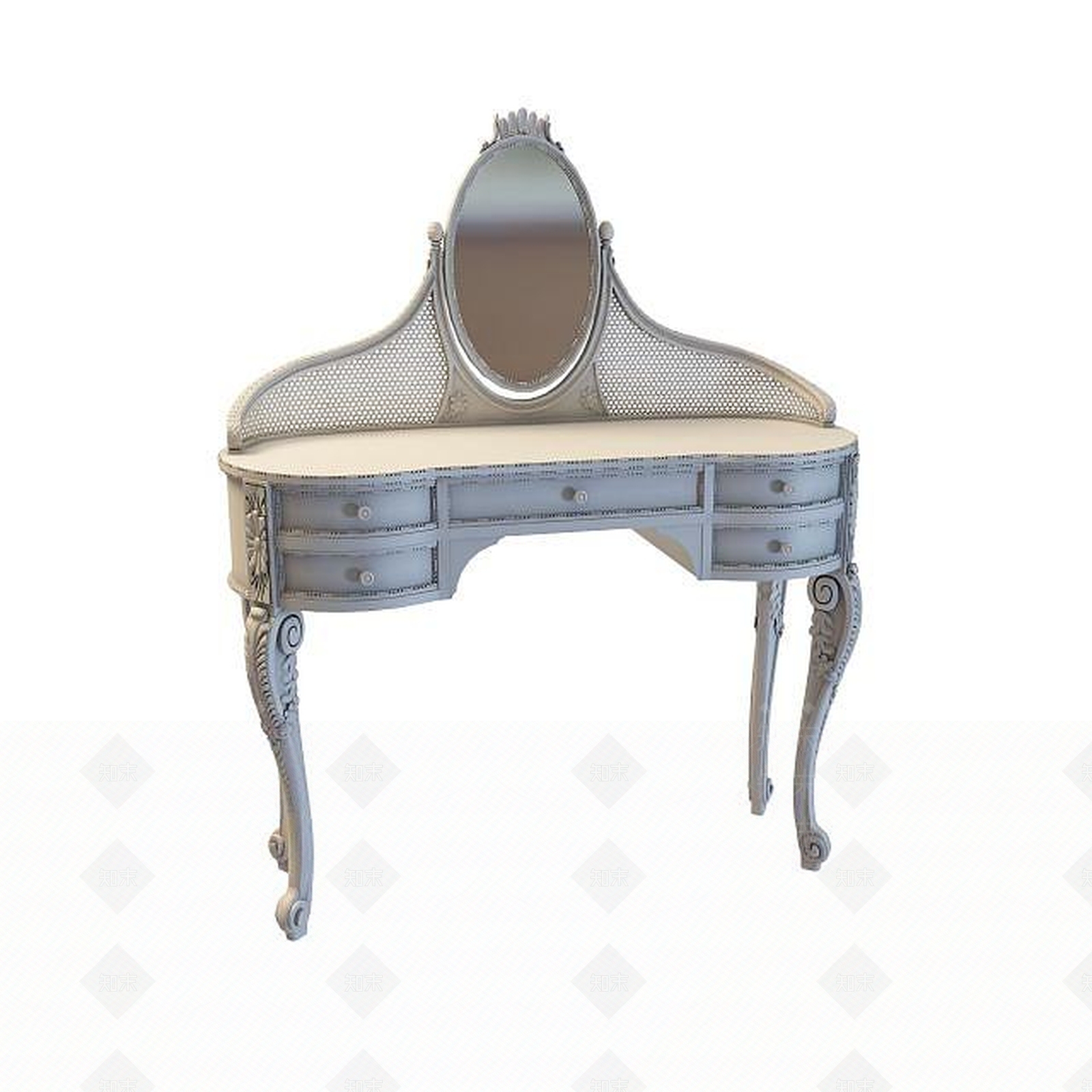 现代书桌3D模型下载【ID:1191659780】