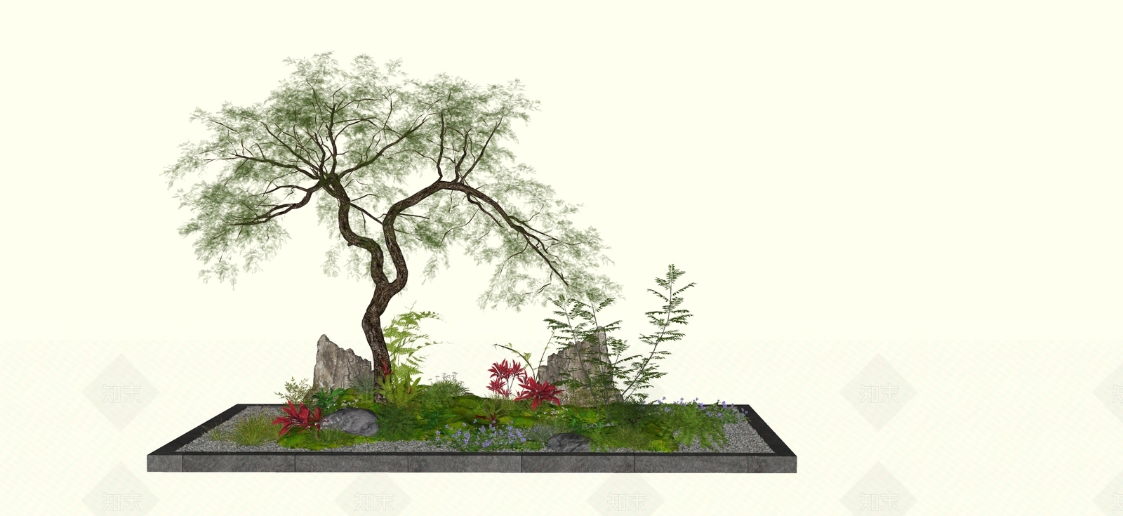 植物组合SU模型下载【ID:1191663709】