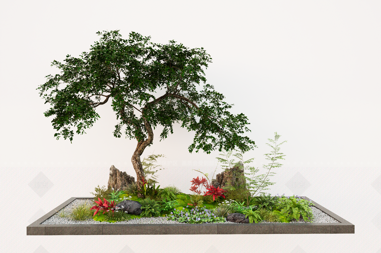 植物组合SU模型下载【ID:1191663709】