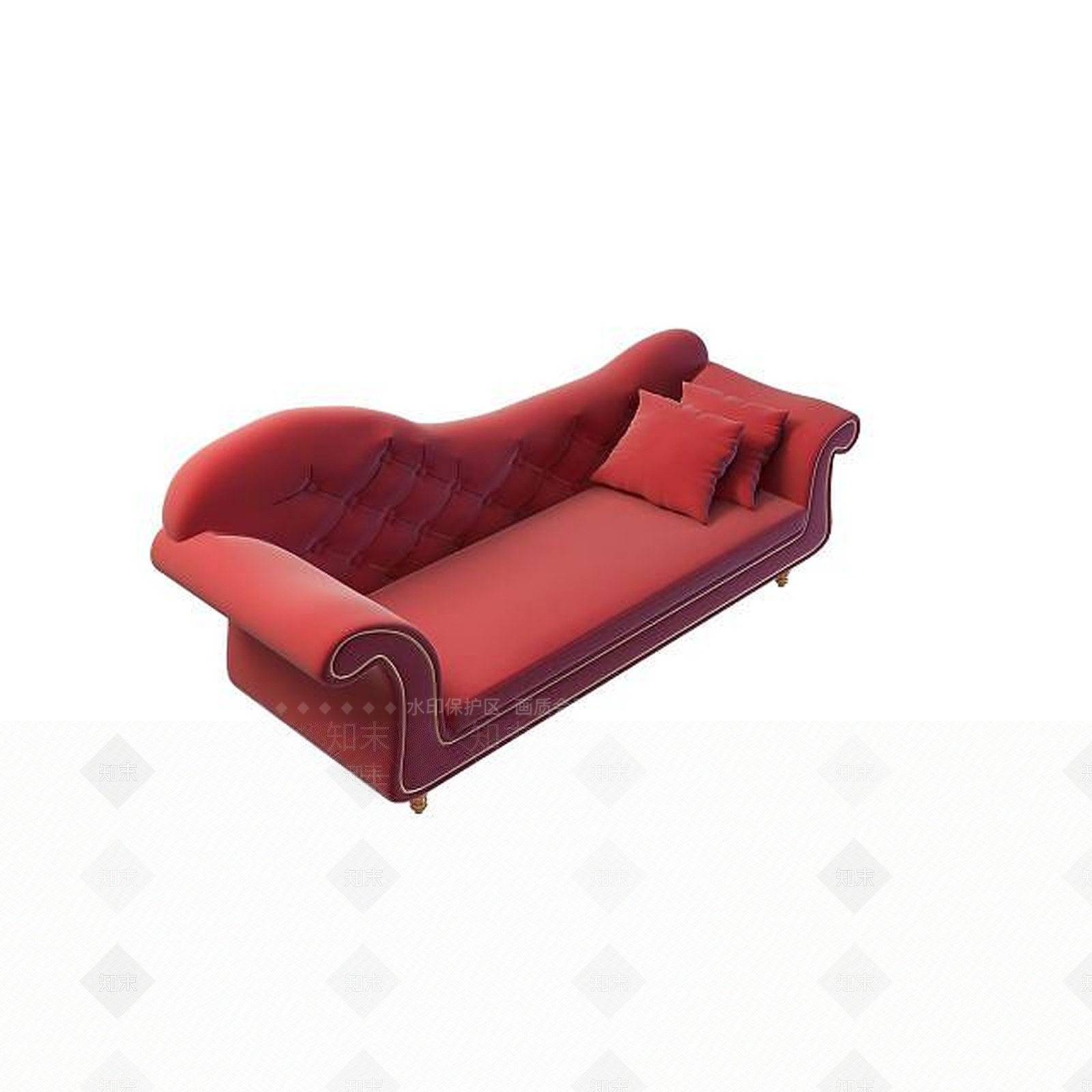 现代双人床3D模型下载【ID:1199366592】