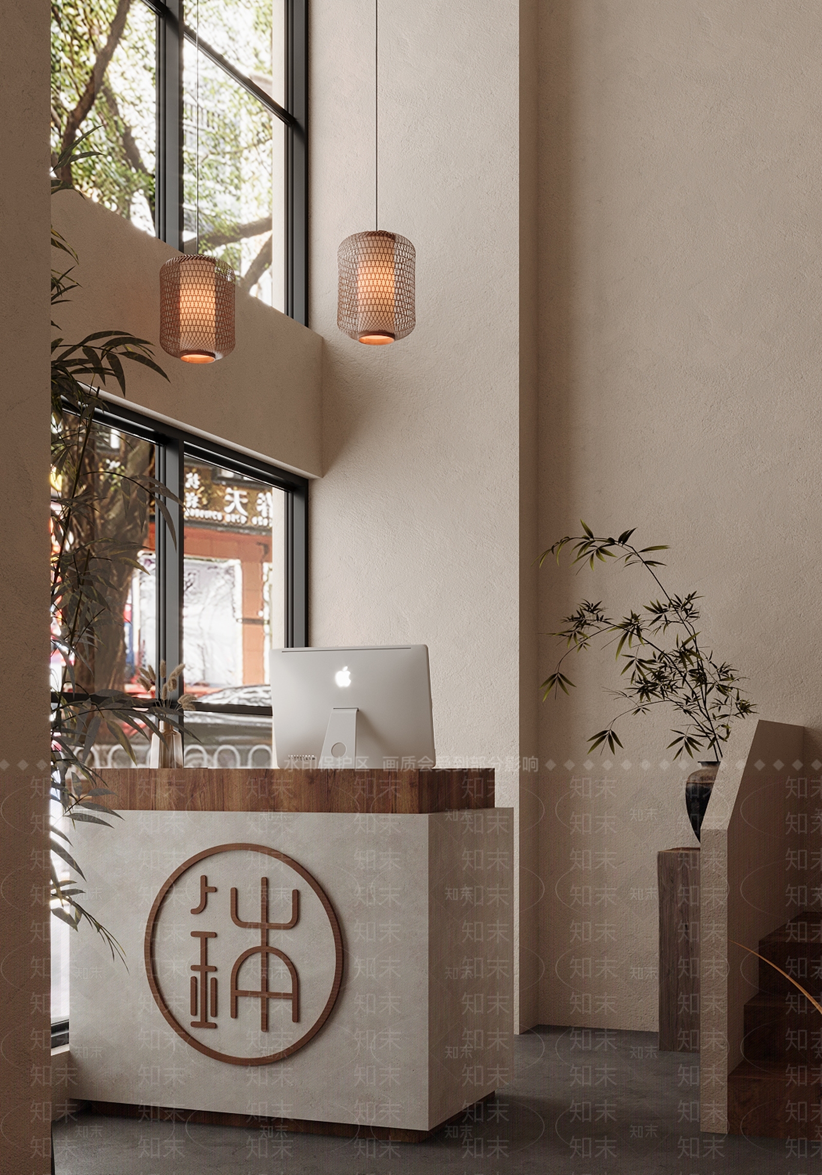 现代侘寂火锅店3D模型下载【ID:1191669469】