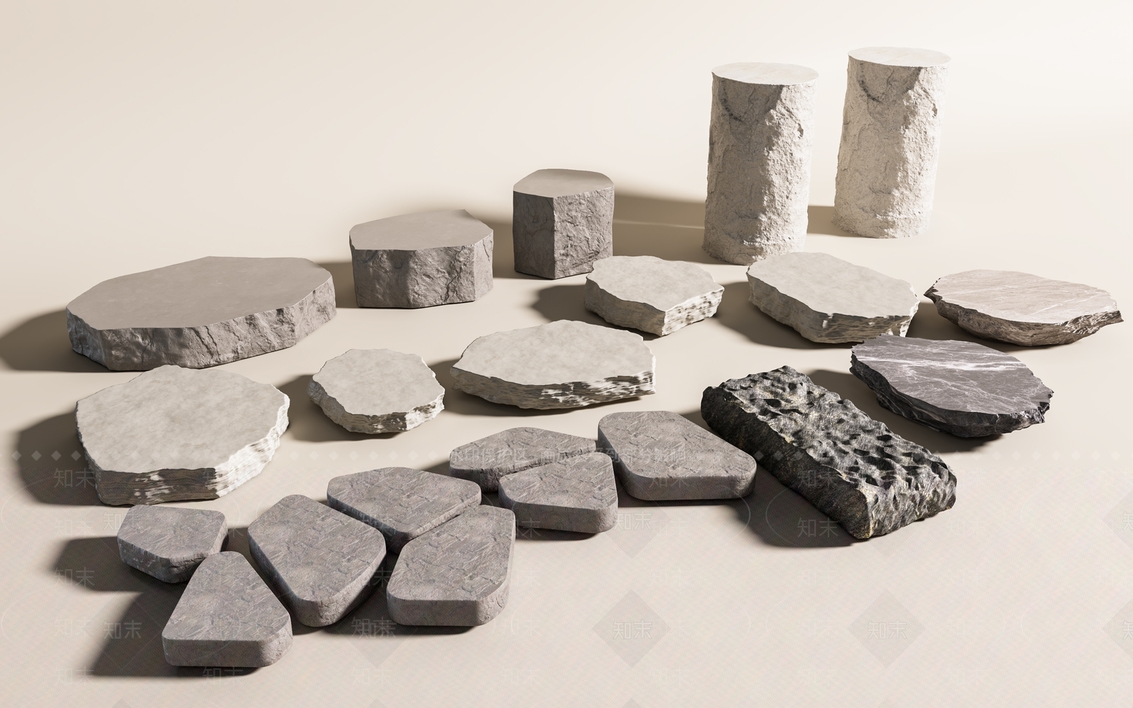 现代石头SU模型下载【ID:1191665791】