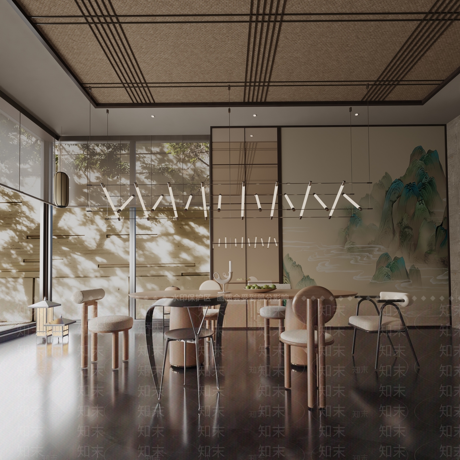 现代餐桌3D模型下载【ID:1191668022】