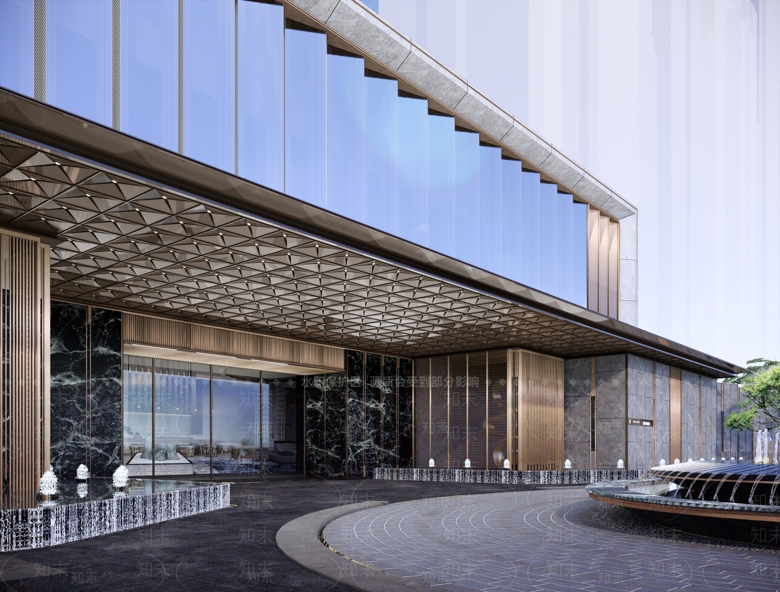 现代小区建筑SU模型下载【ID:1191668109】
