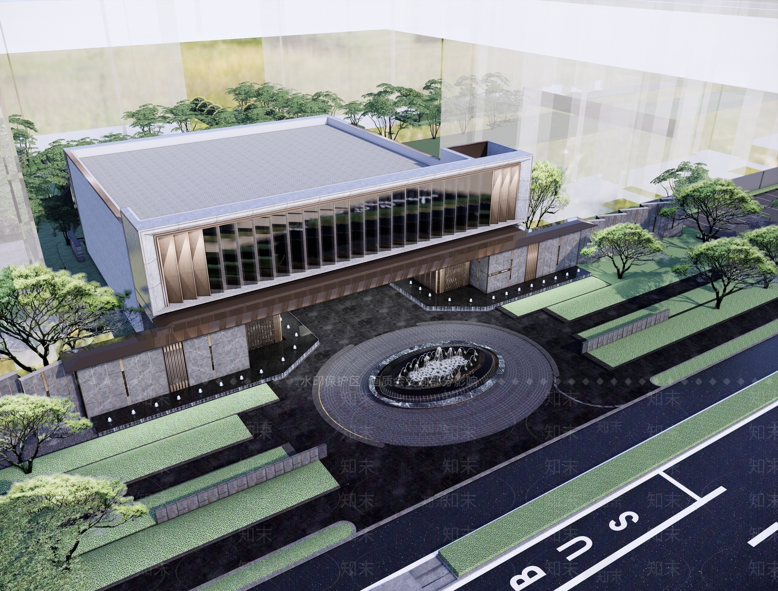 现代小区建筑SU模型下载【ID:1191668109】