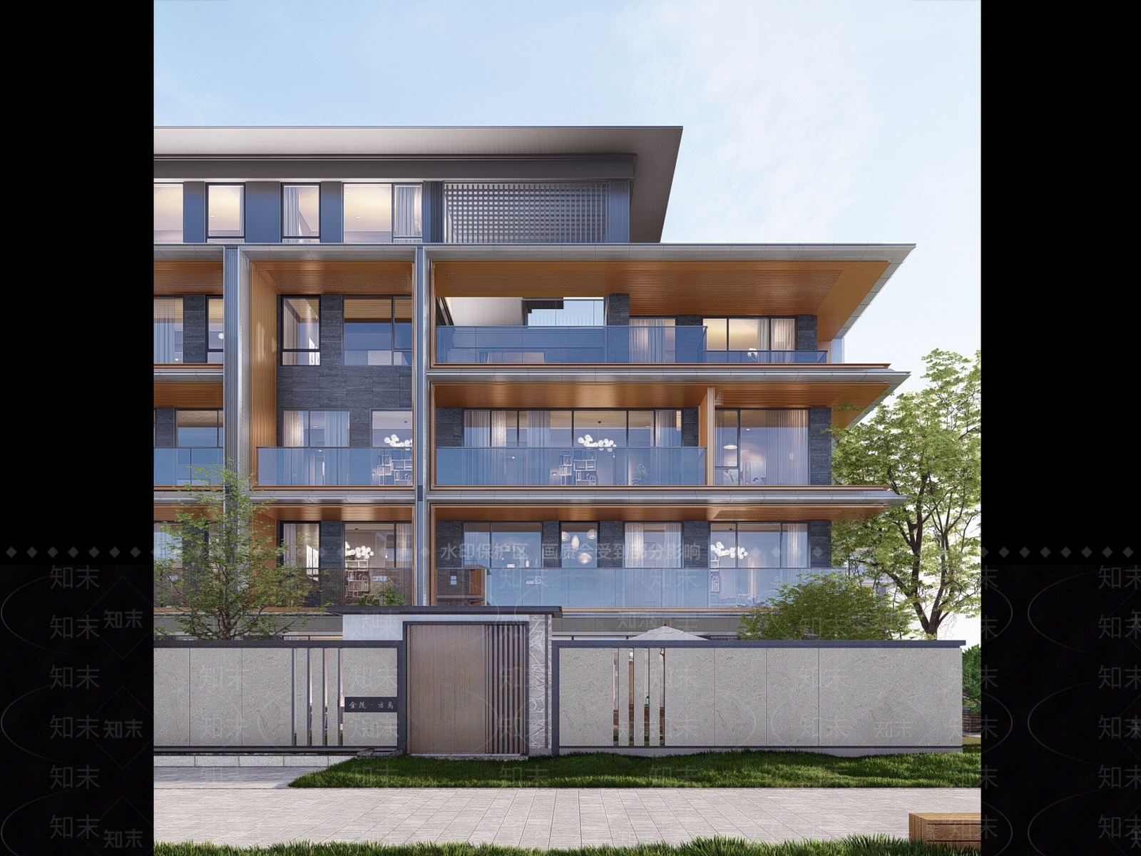 现代多层住宅SU模型下载【ID:1191669775】