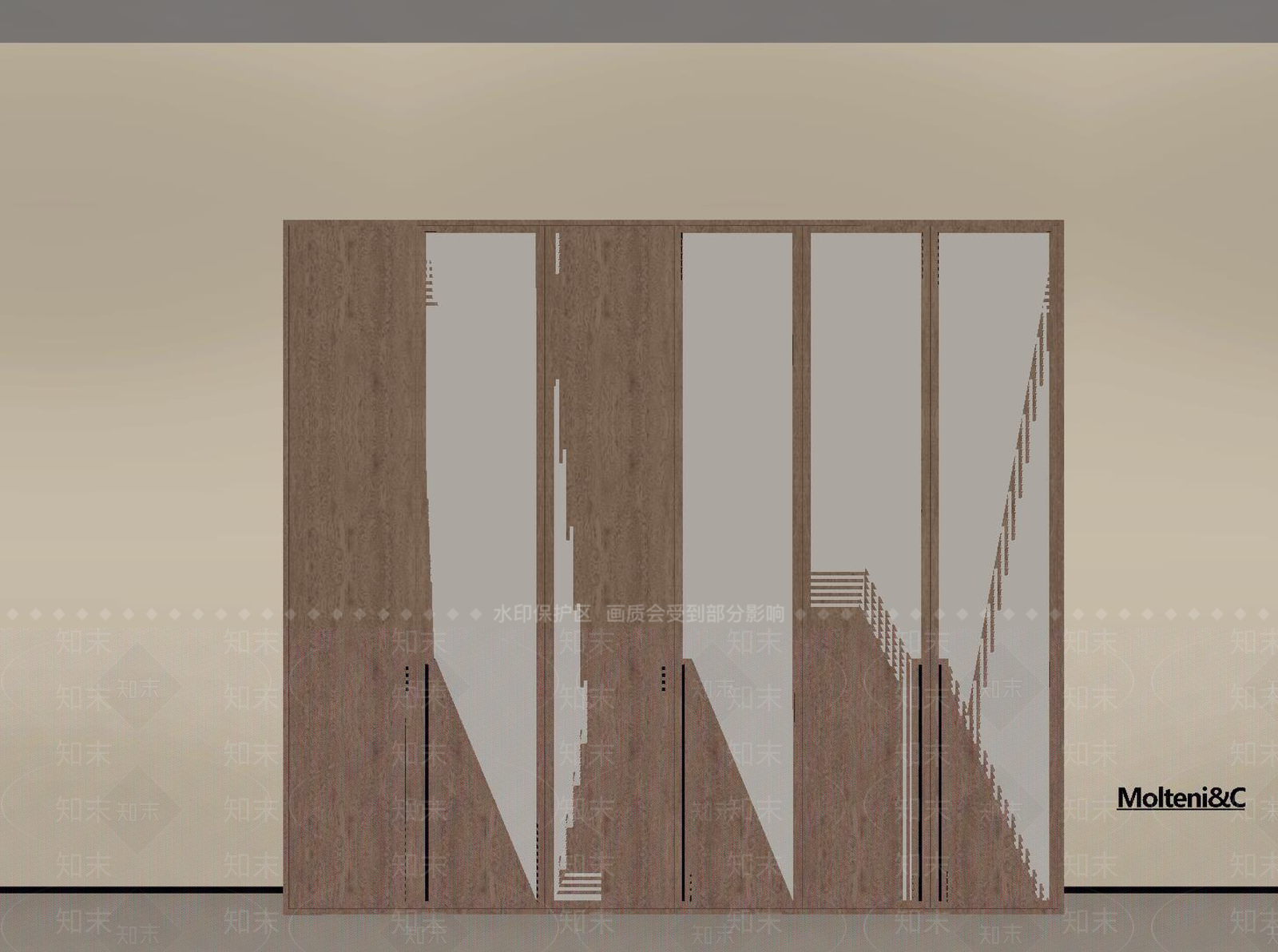 新中式衣柜SU模型下载【ID:1191669730】