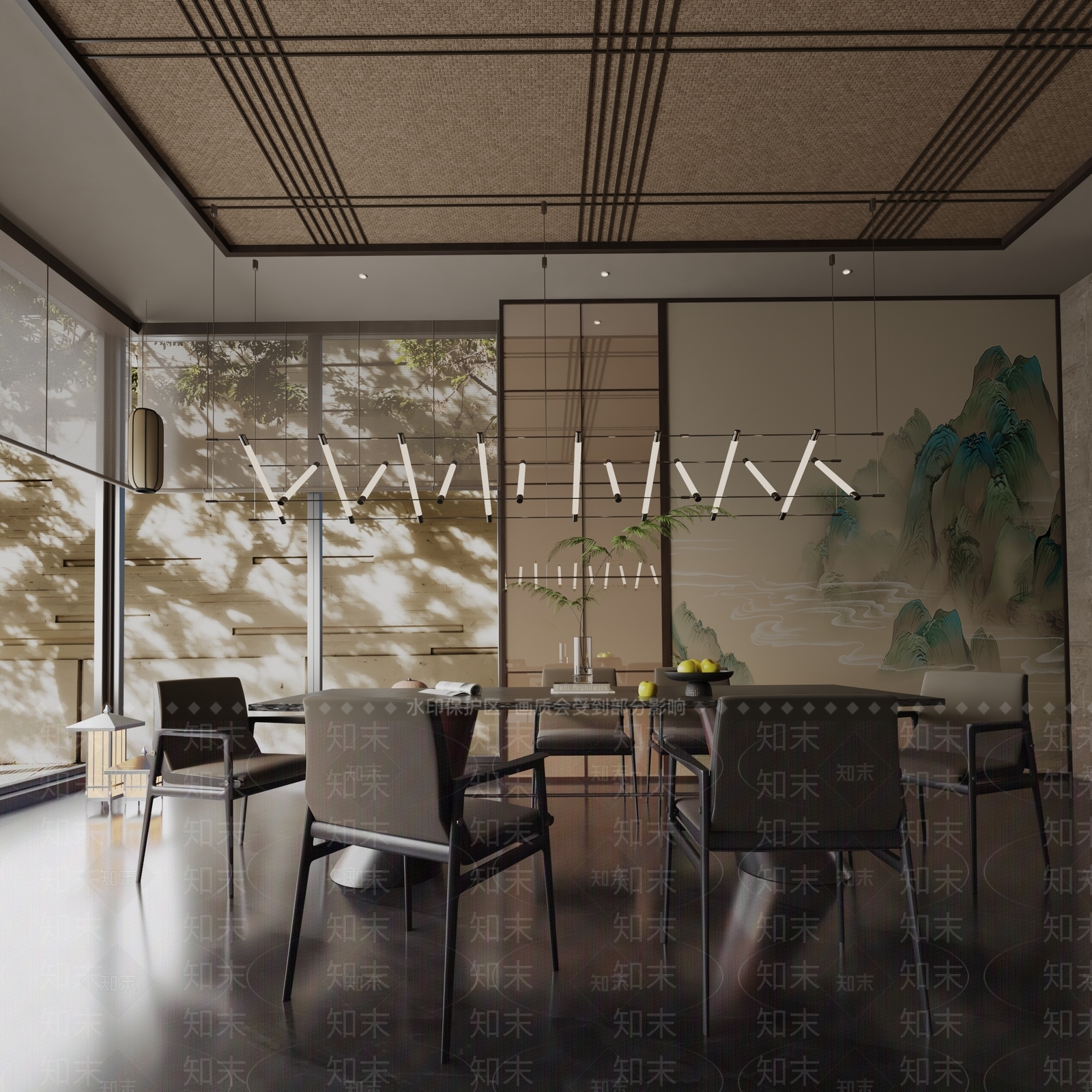 现代餐桌3D模型下载【ID:1191670105】