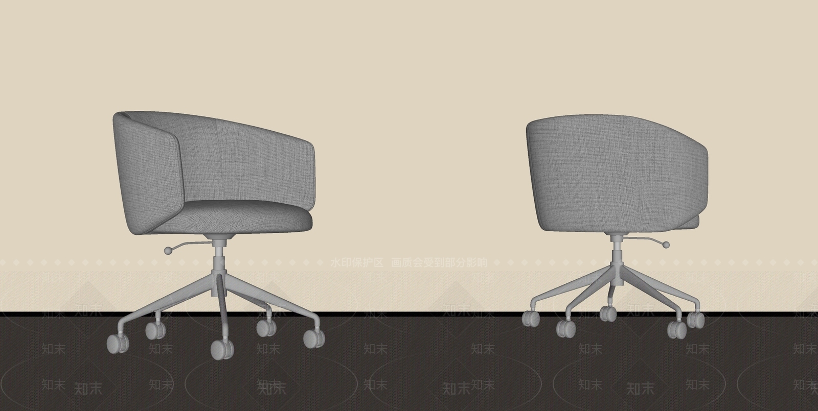 中古侘寂办公椅SU模型下载【ID:1191672211】