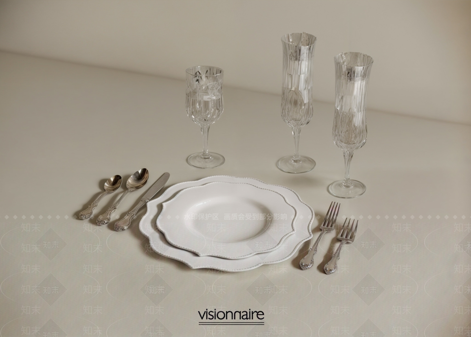 餐具SU模型下载【ID:1191672366】