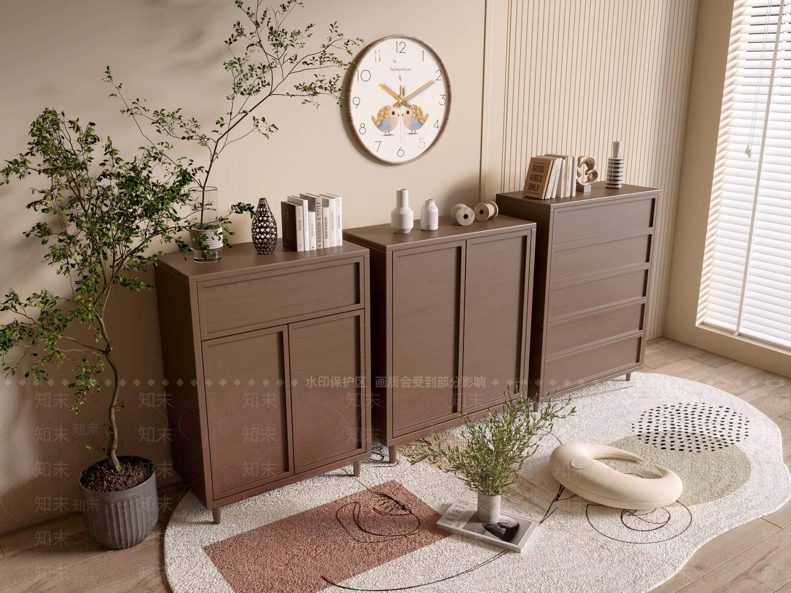 现代斗柜SU模型下载【ID:1191672582】