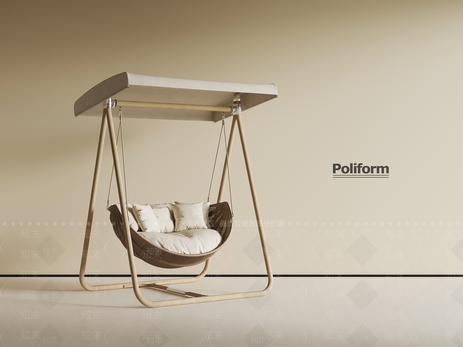 现代秋千SU模型下载【ID:1191673496】