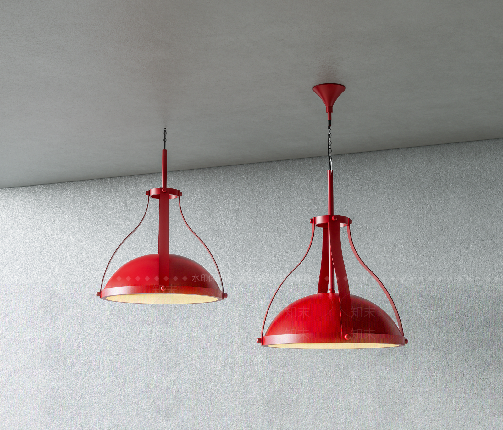 现代工业吊灯3D模型下载【ID:1191674037】